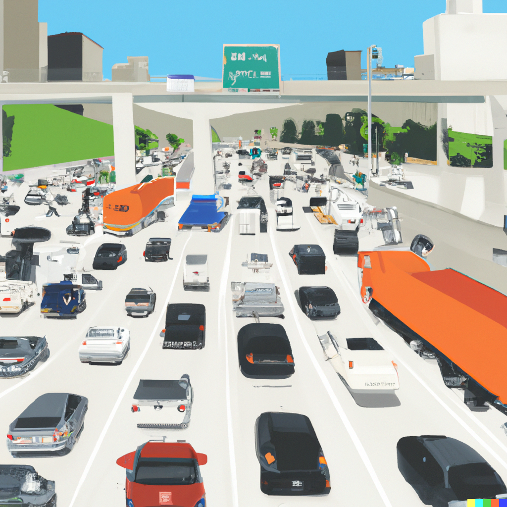 LA Freeway Traffic Graphic